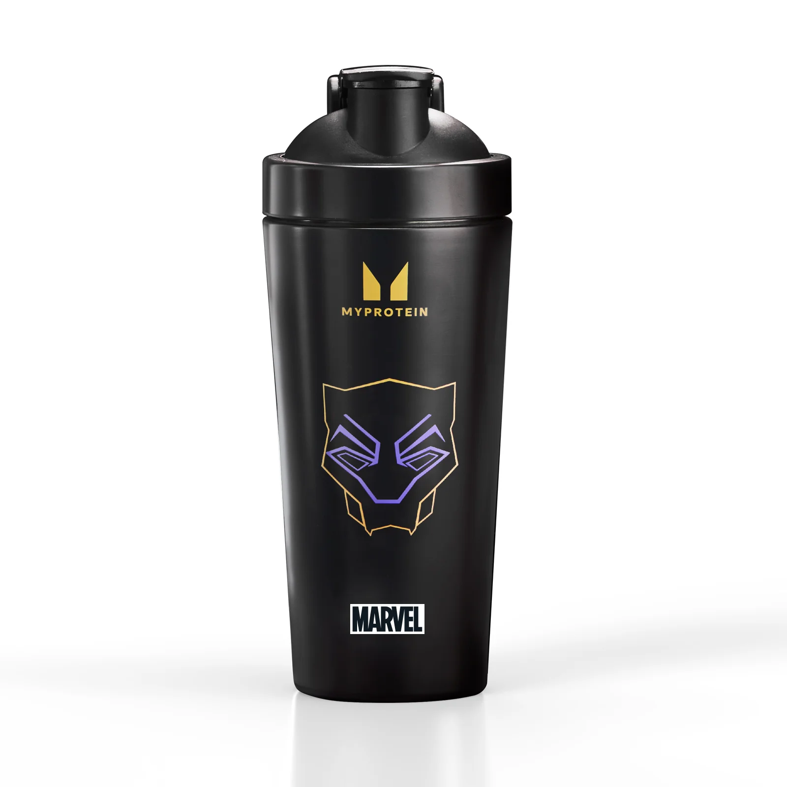 Ανακυκλωμένο Μεταλλικό Σέικερ Myprotein Black Panther - Μαύρο Εικόνα 1