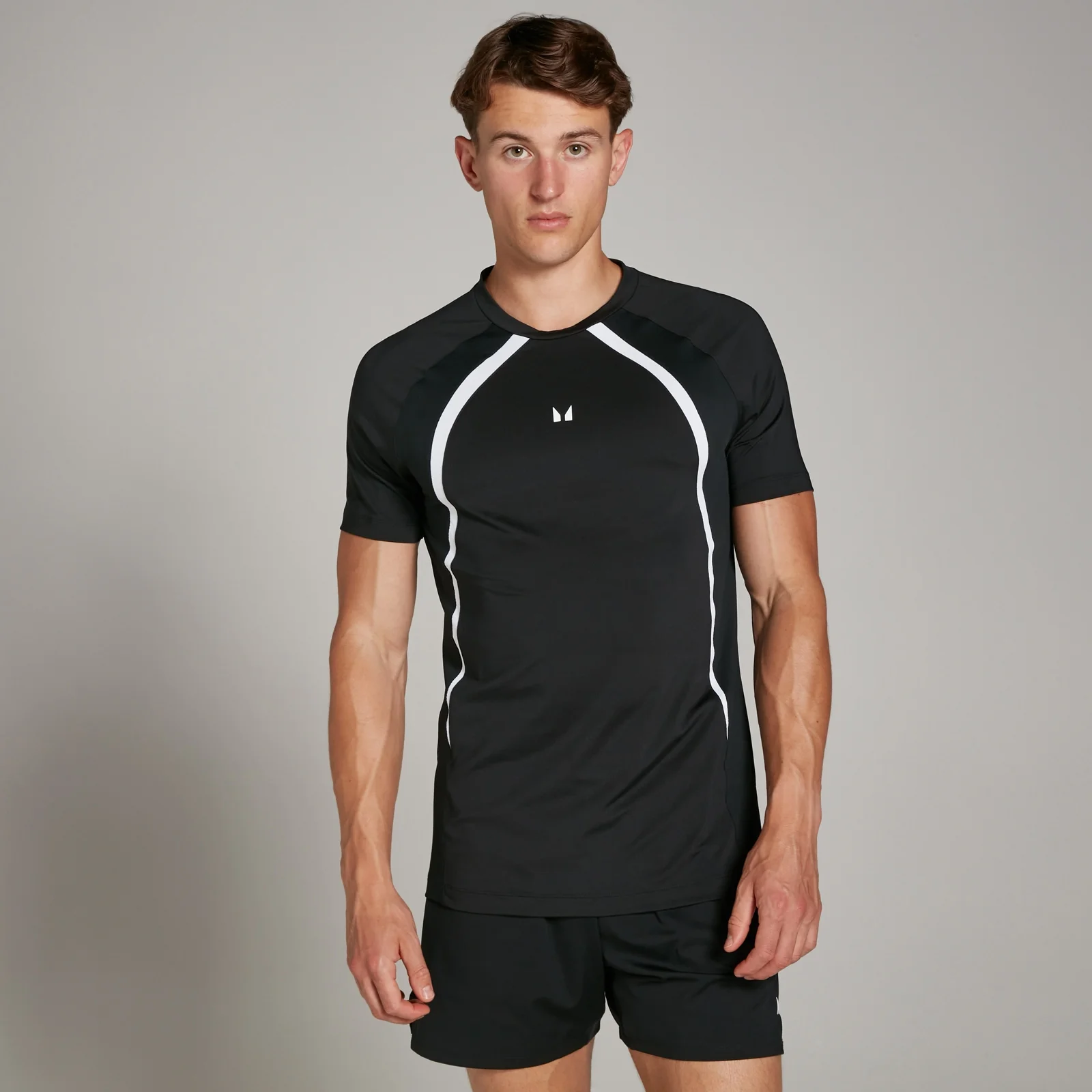 MP Ανδρικό Tempo Panel T-Shirt - Μαύρο - XS Εικόνα 1