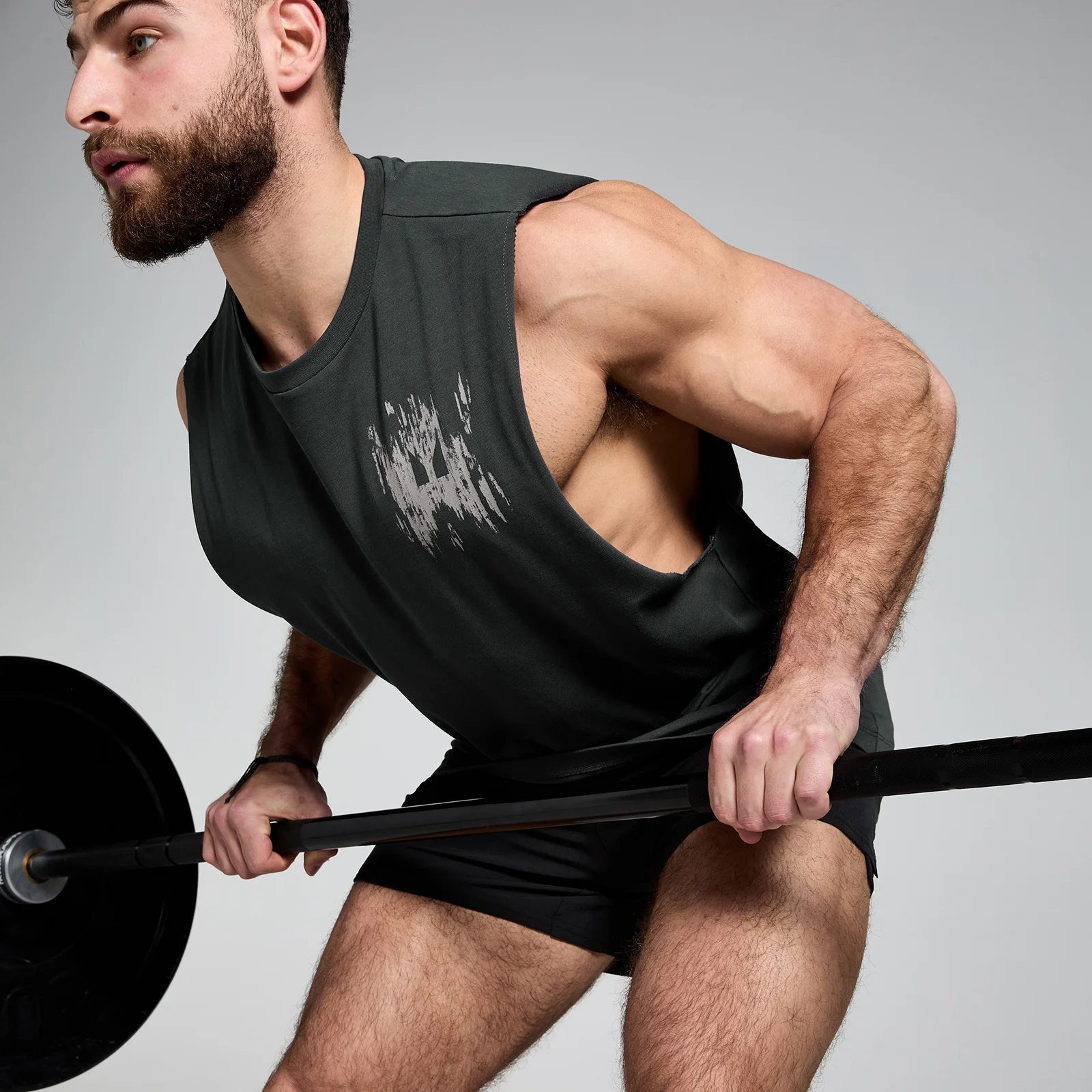 Ανδρικό Αμάνικο Μπλουζάκι με Γραφικό MP Clay - Washed Black - XS Εικόνα 1