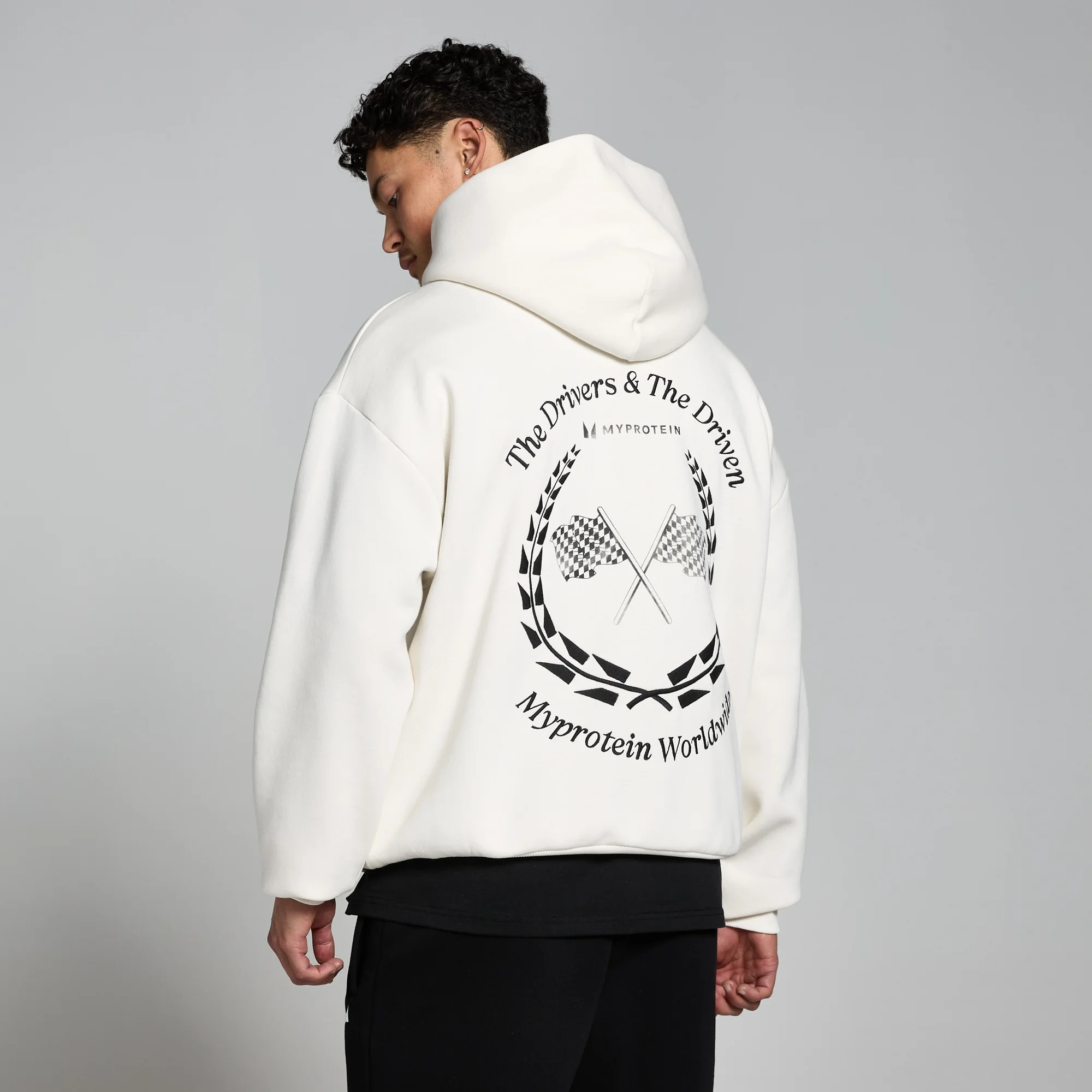 Φούτερ με Κουκούλα και Γραφικό MP World Wide - Natural Cream - XXL-XXXL Εικόνα 1