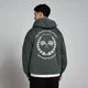 Φούτερ με Κουκούλα και Γραφικό MP World Wide - Washed Black