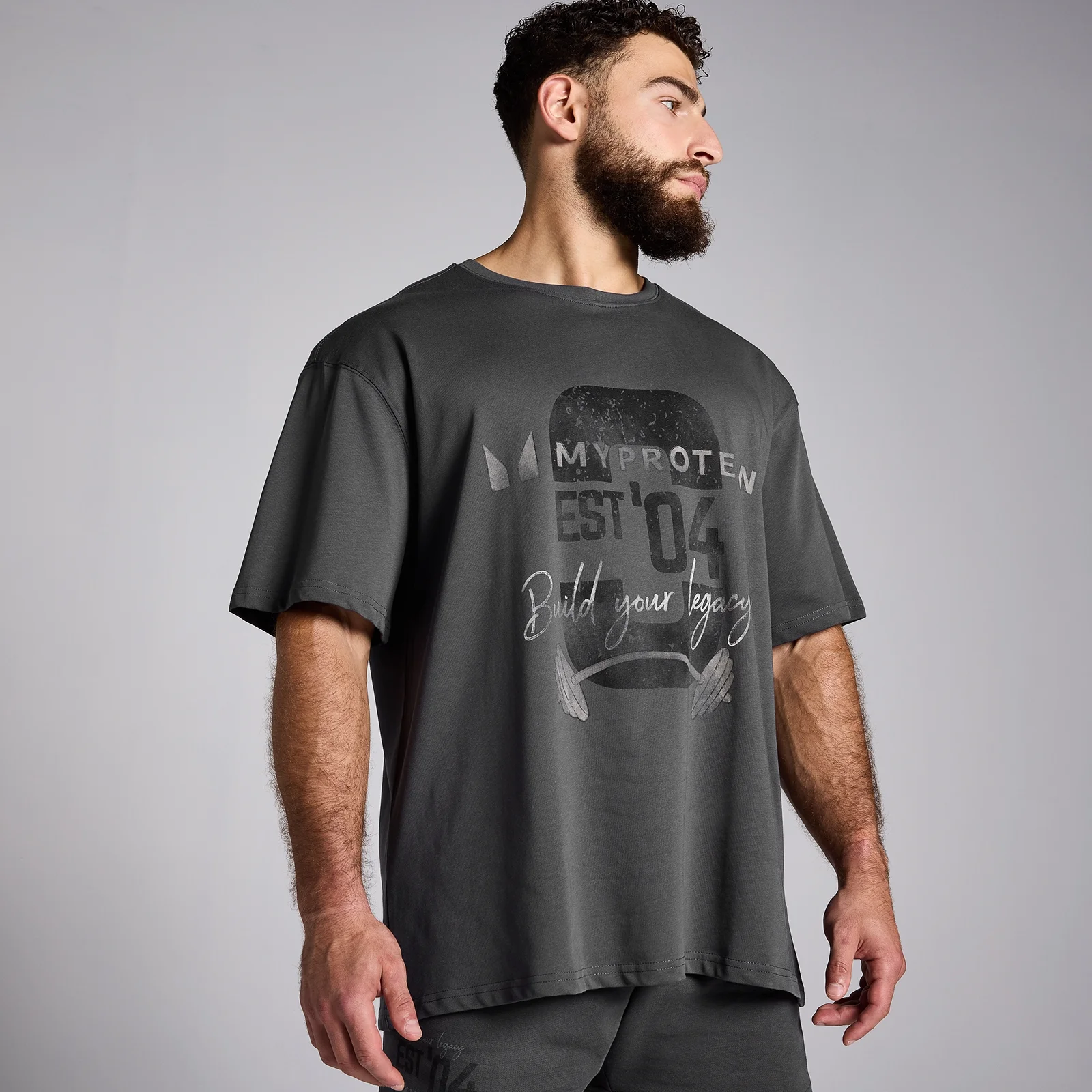 Κοντομάνικο Μπλουζάκι με Γραφικό MP Origin - Washed Grey - S-M Εικόνα 1