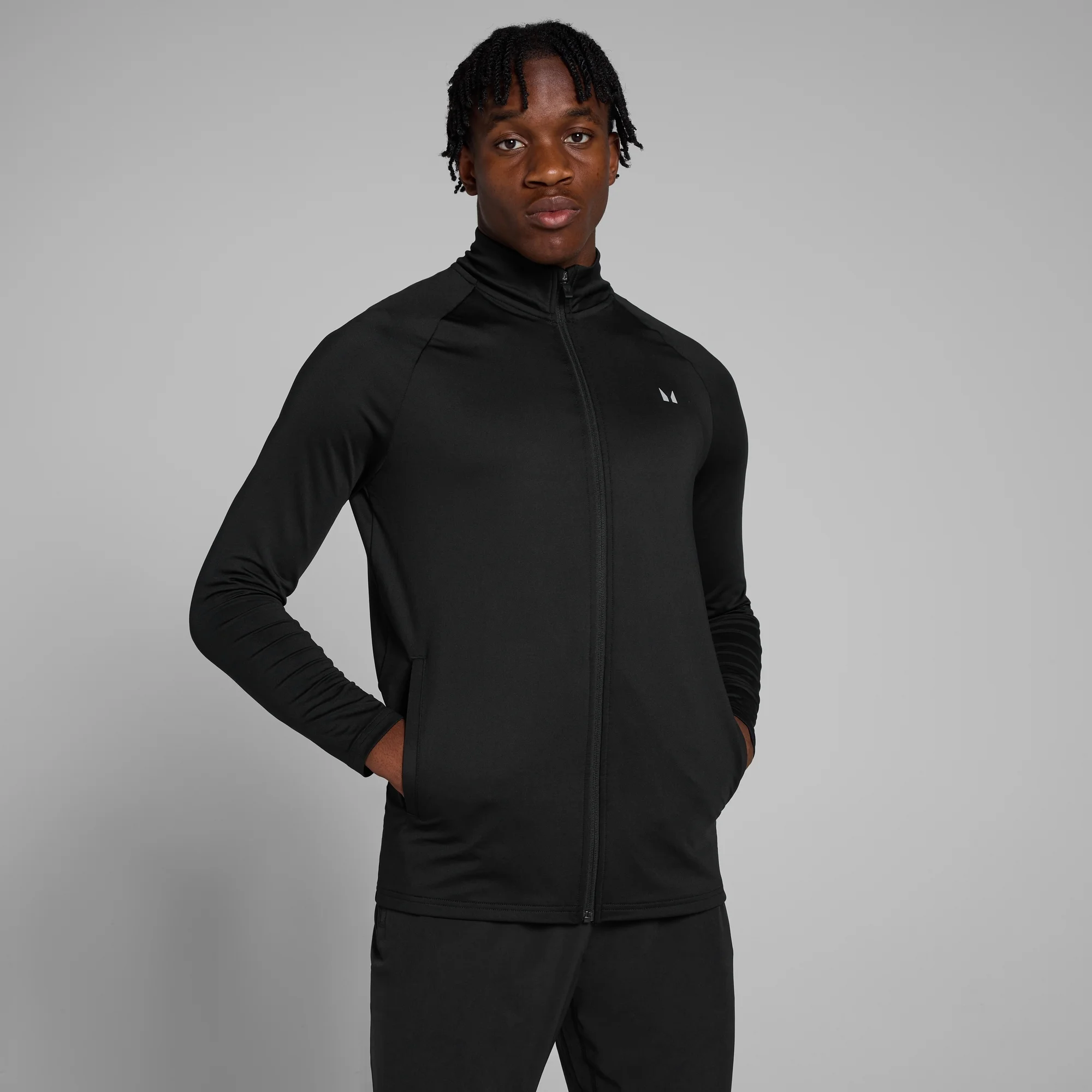 Ανδρικό Track Top Προπόνησης MP Με Φερμουάρ - Μαύρο - XS Εικόνα 1