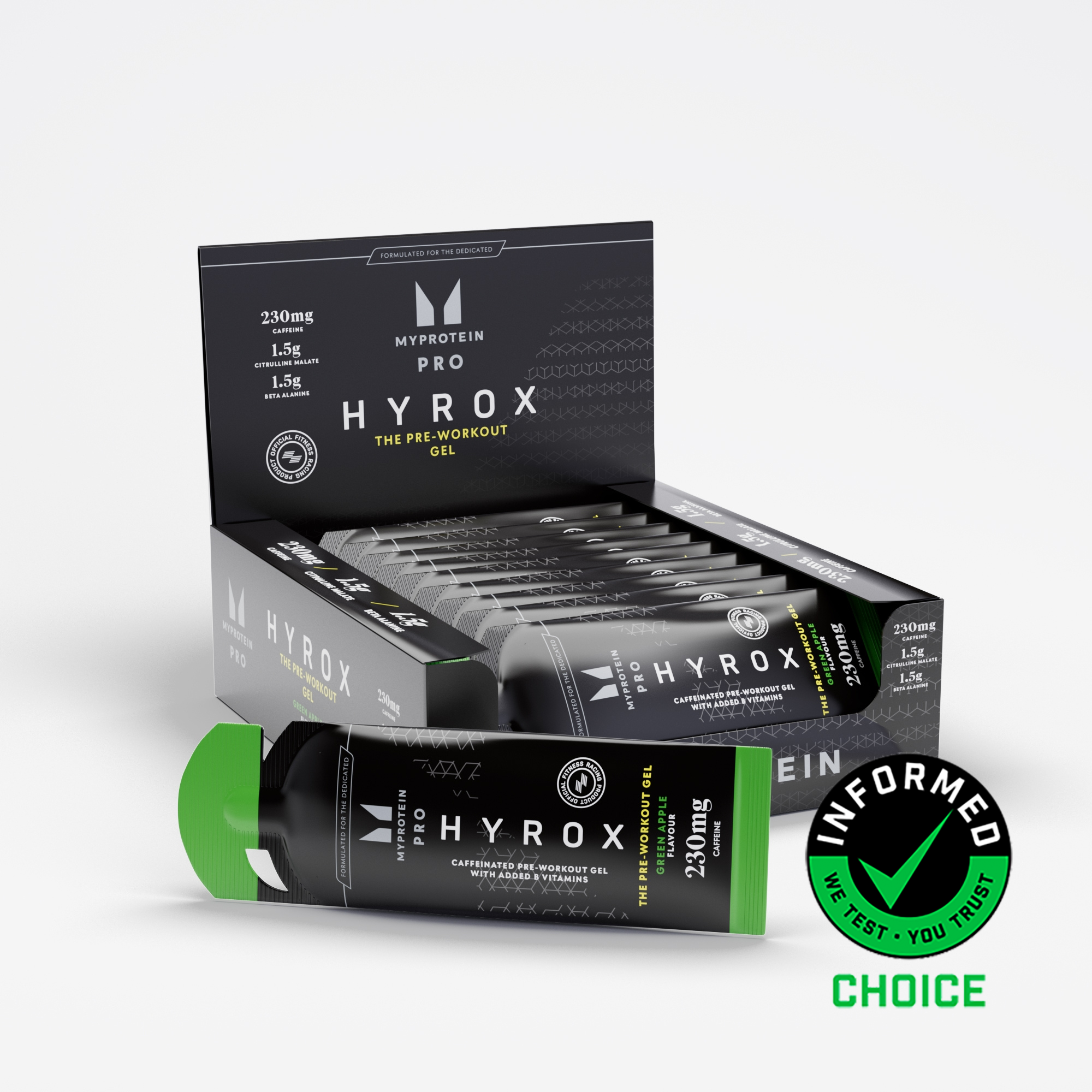 Τζελ Pre-Workout - 12 x 50g - Green Apple (HYROX Edition) Εικόνα 1