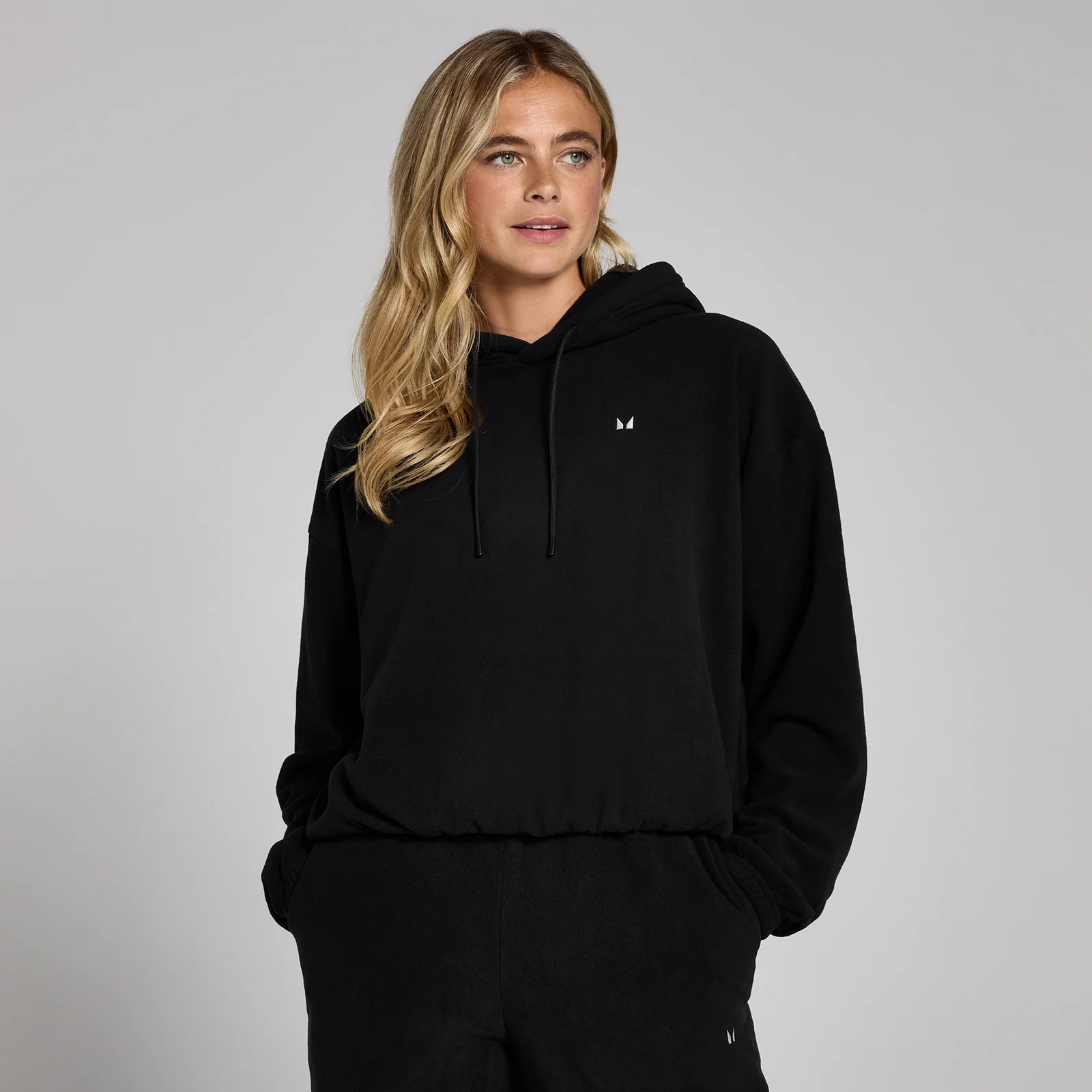 Γυναικείο Φούτερ Με Κουκούλα Fleece MP - Μαύρο - XL Εικόνα 1
