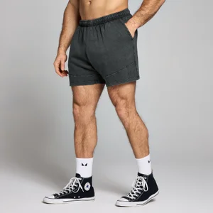 Ανδρική Φόρμα Σορτς με Γραφικό MP Origin Washed - Ξεβαμμένο μαύρο χρώμα - Size XS