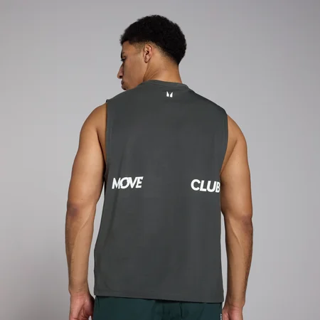 Ανδρικό Tank Top Graphic Oversized MP Tempo - Ξεβαμμένο Μαύρο