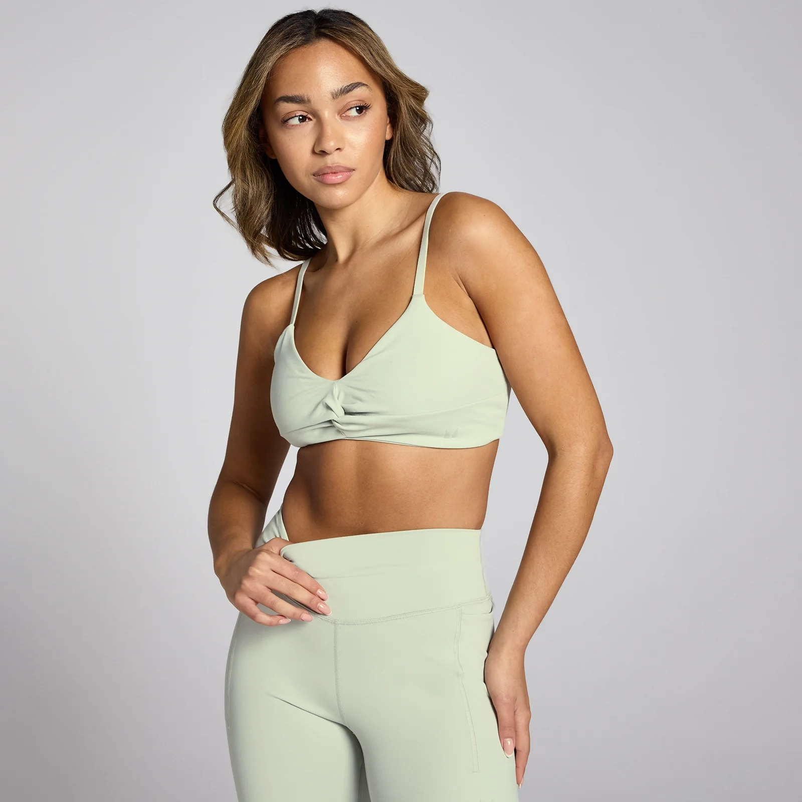 Γυναικείο Αθλητικό Σουτιέν MP Lifestyle Twist Front - Mineral Green - M Εικόνα 1