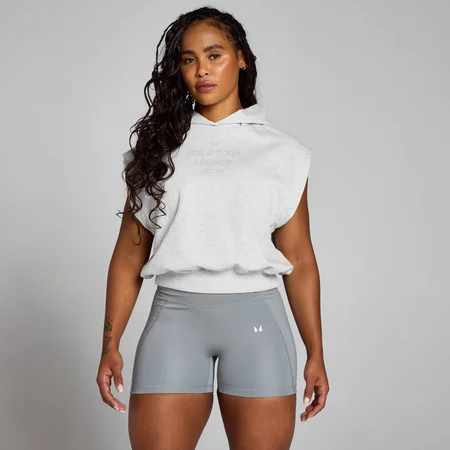 Γυναικείο Cropped Αμάνικο Φούτερ MP Origin - Grey Marl