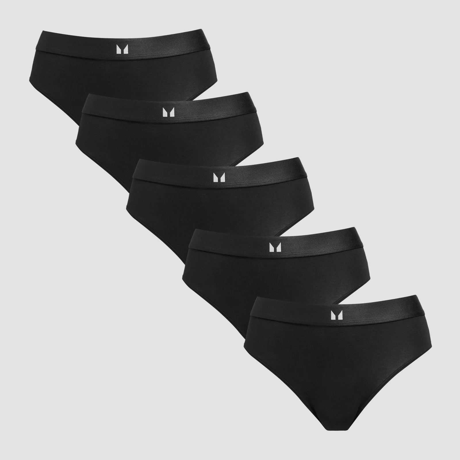 MP Women's Mid Rise Bikini Brief (5 Pack) - Black - M Εικόνα 1