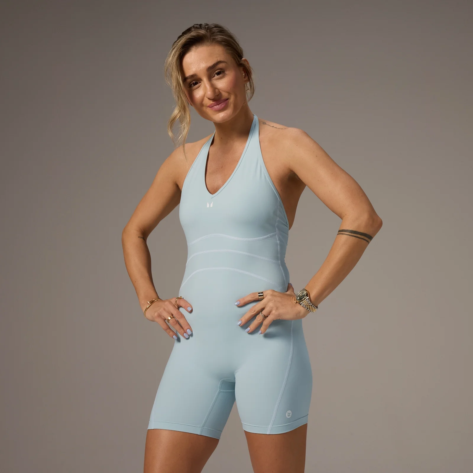 Σορτς MP X Tatiana Με Αντίθεση Halterneck All In One - Light Aqua - L Εικόνα 1