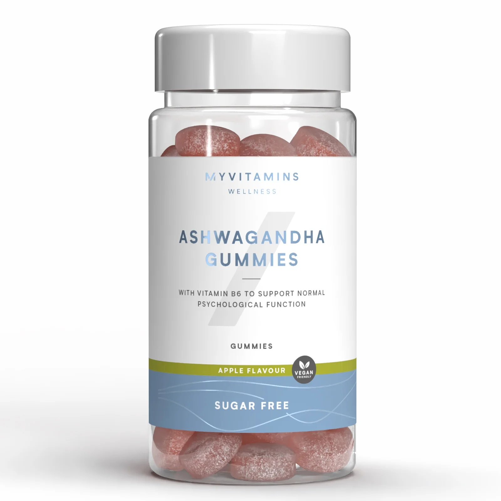 Ζελεδάκια ashwagandha χωρίς ζάχαρη - 60gummies - Sugar Free Apple Εικόνα 1