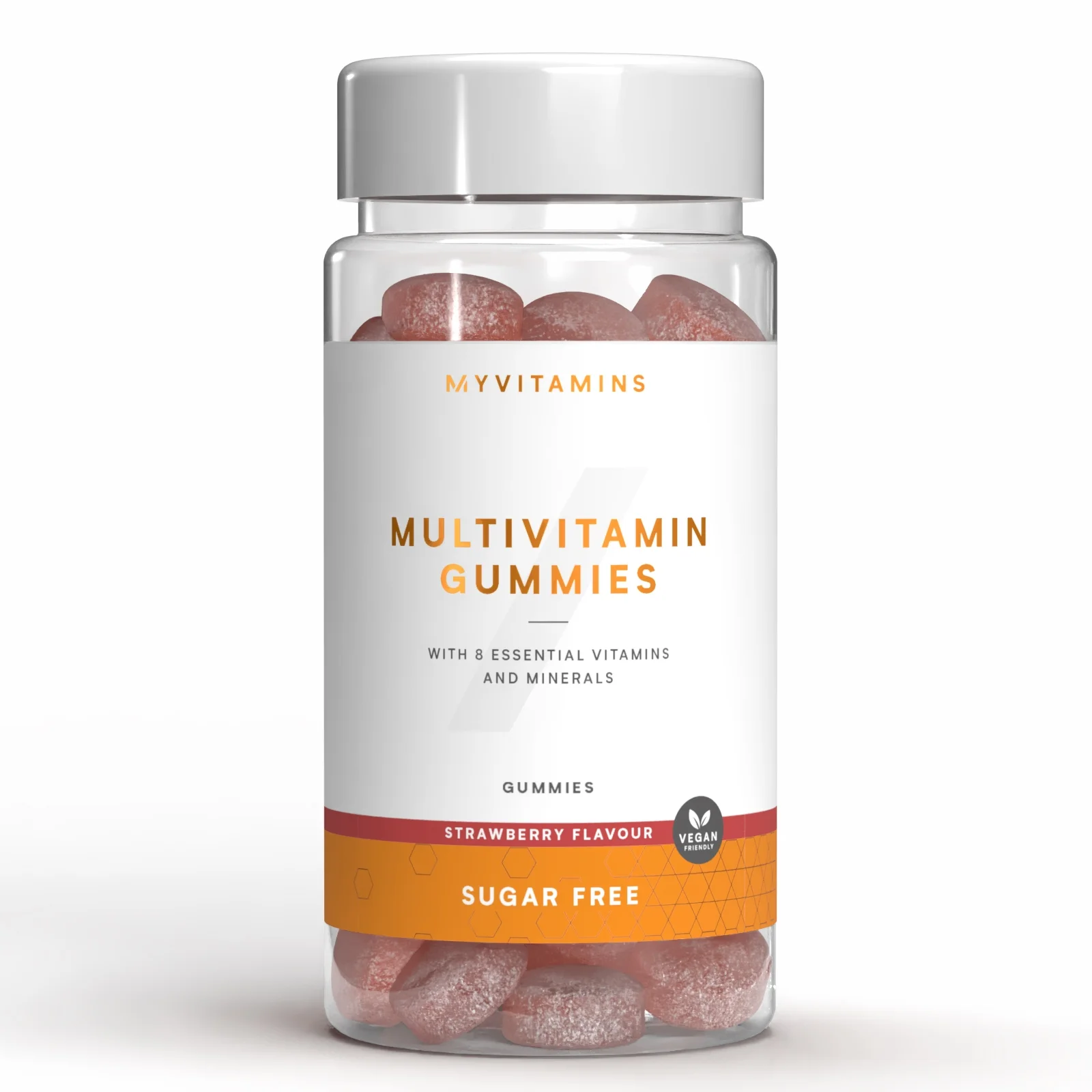 Πολυβιταμινούχα ζελεδάκια χωρίς ζάχαρη - 60gummies - Sugar Free Strawberry Εικόνα 1