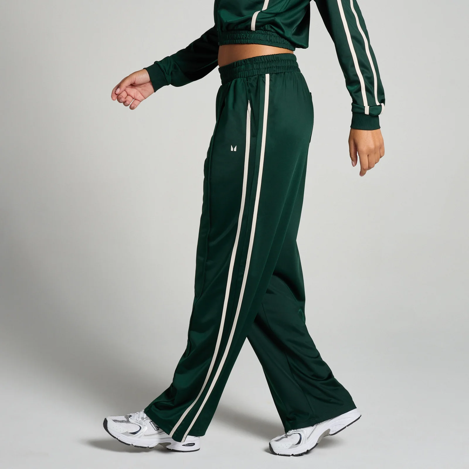 Γυναικεία Φόρμα Track MP Από Ύφασμα Tricot Σε Ίσια Γραμμή - Σκούρο σμαραγδί - L Εικόνα 1