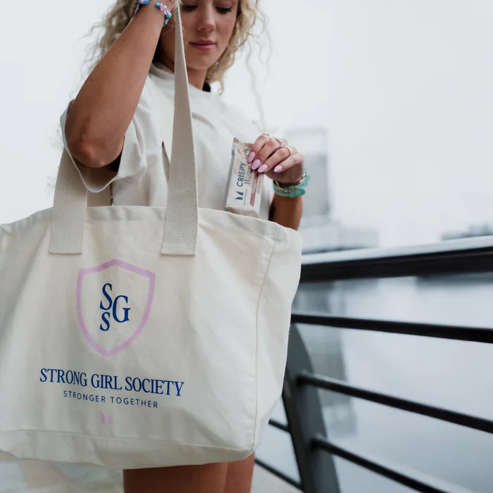 Τσάντα Tote MP Strong Girl Society - Φυσικό