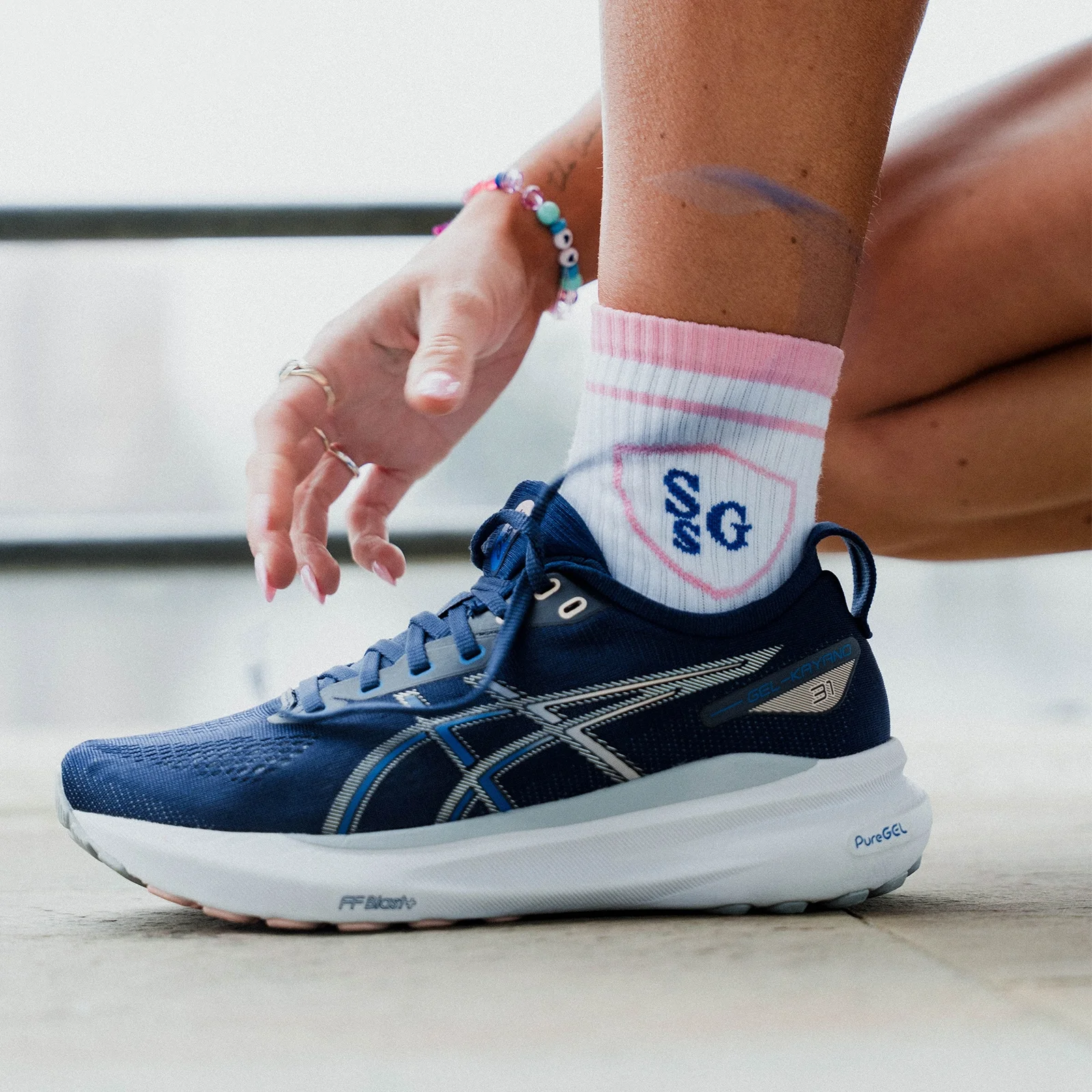 Κάλτσες Crew MP Strong Girl Society (Συσκευασία με 1 ζεύγος) - Λευκές - UK 2-5 Εικόνα 1