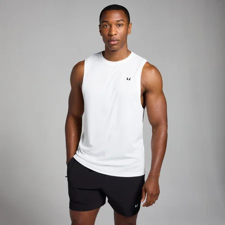 Ανδρικό Tank Top Προπόνησης MP Active Με Πλέγμα - Λευκό