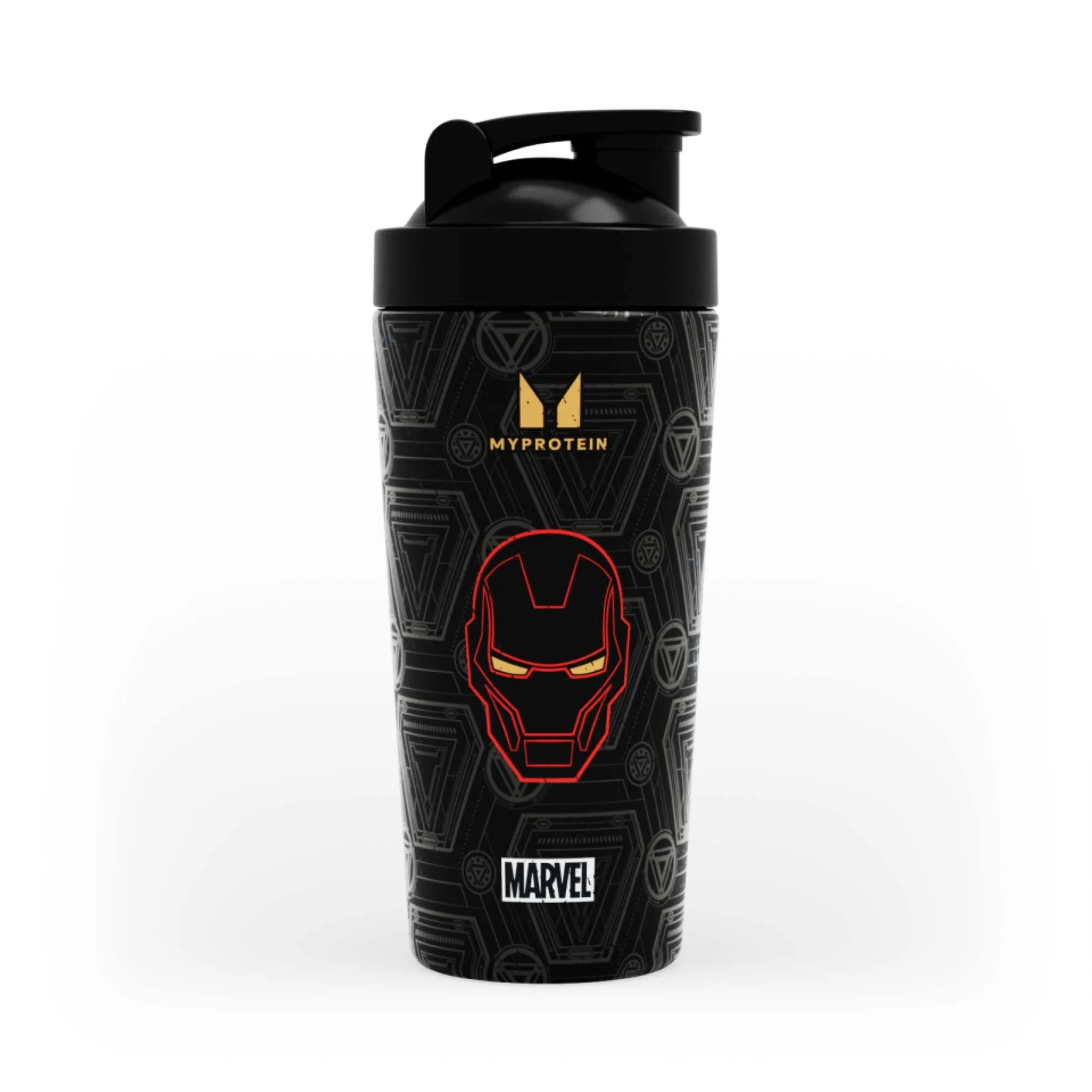 Ανακυκλωμένο Μεταλλικό Σέικερ Myprotein Iron Man - Μαύρο Εικόνα 1