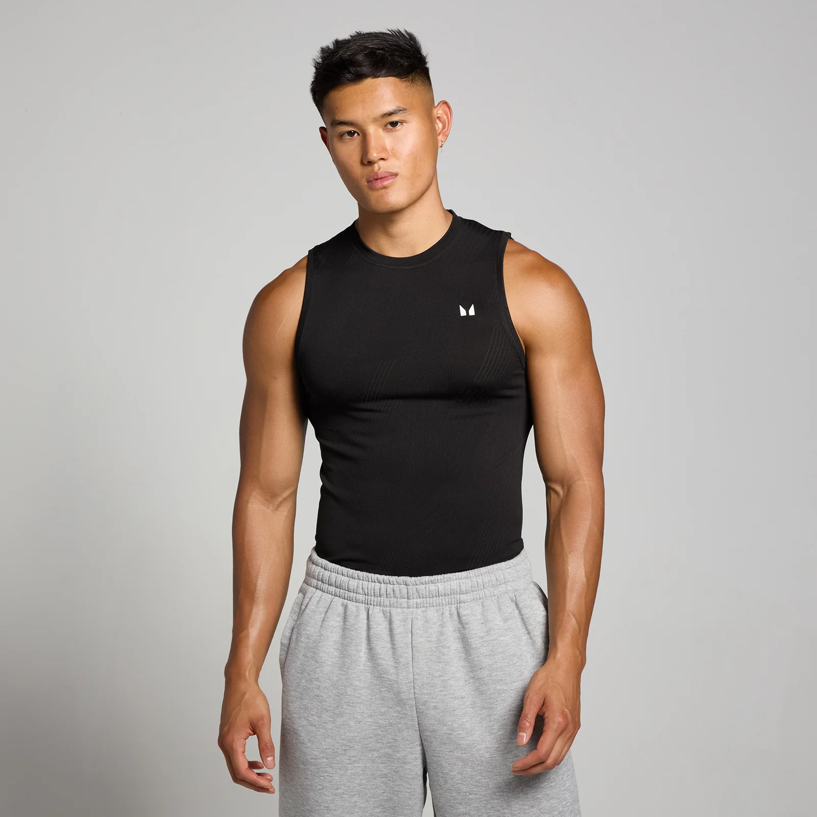 Ανδρικό Tank Top Χωρίς Ραφές MP Tempo Pillar Graphic - Μαύρο - XS Εικόνα 1