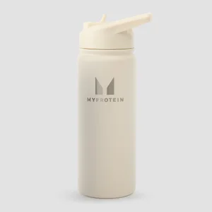 Ανακυκλωμένο Μεταλλικό Μπουκάλι Myprotein Με Αναδιπλούμενο Καλαμάκι 500ml - Φυσικό κρεμ - Colour Natural Cream