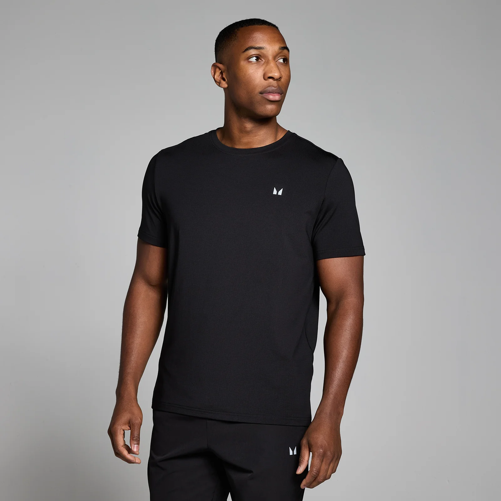 MP Ανδρικό Active Gridded T-Shirt - Μαύρο - XS Εικόνα 1
