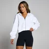 Γυναικείο Cropped Φούτερ Με Κουκούλα Με Φερμουάρ MP Basics - Λευκό