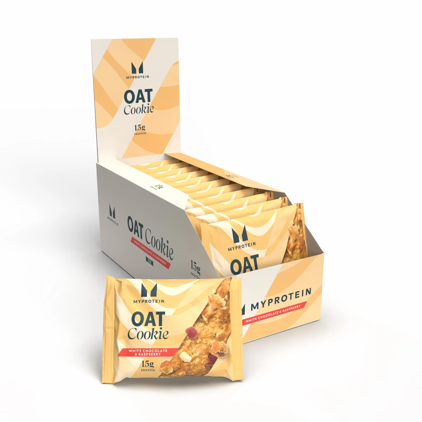 Ψημένο μπισκότο πρωτεΐνης - 12 x 65g - White Chocolate and Raspberry (Oat) Εικόνα 1