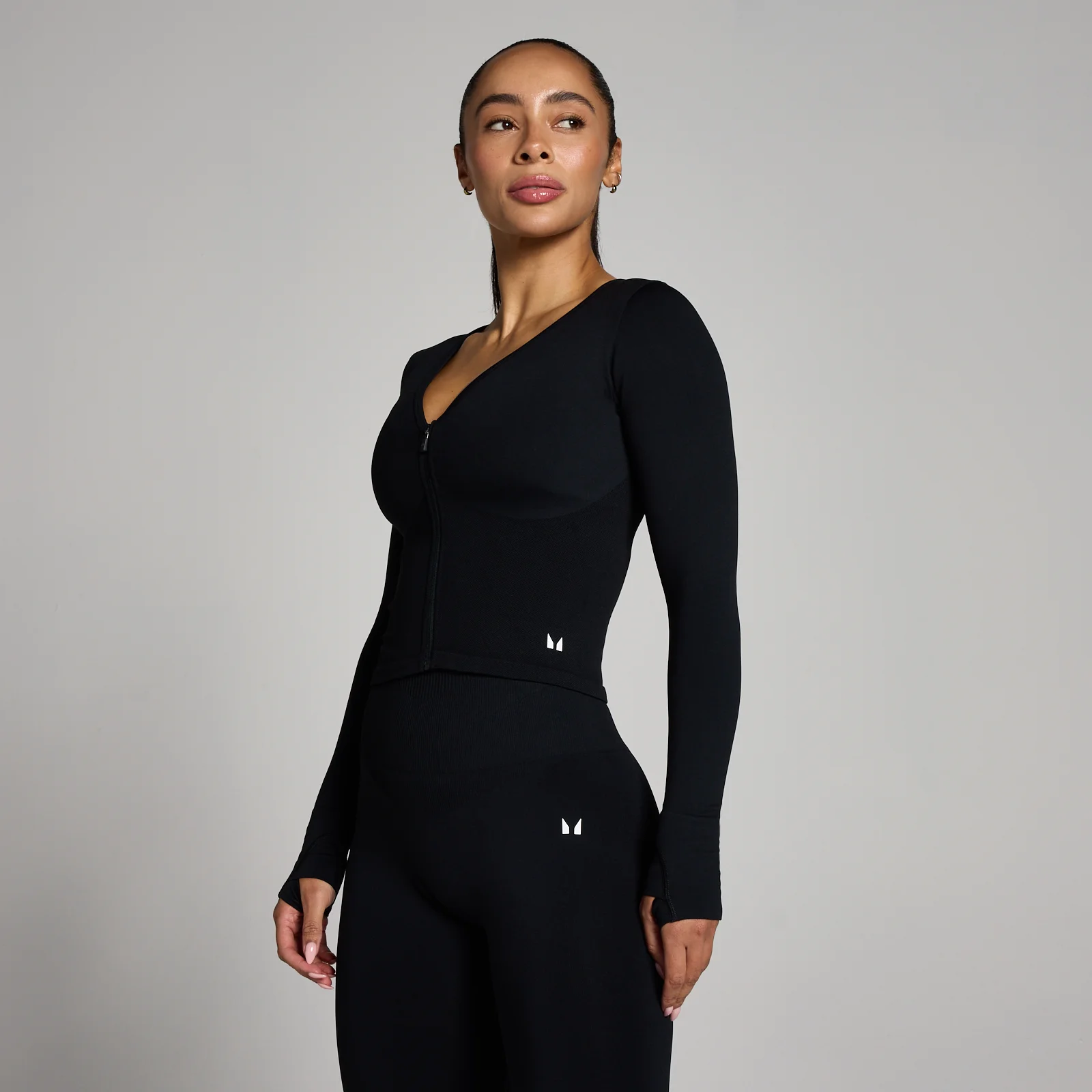 MP Γυναικείο Tempo Cropped Μπουφάν Χωρίς Ραφές - Μαύρο - XS Εικόνα 1