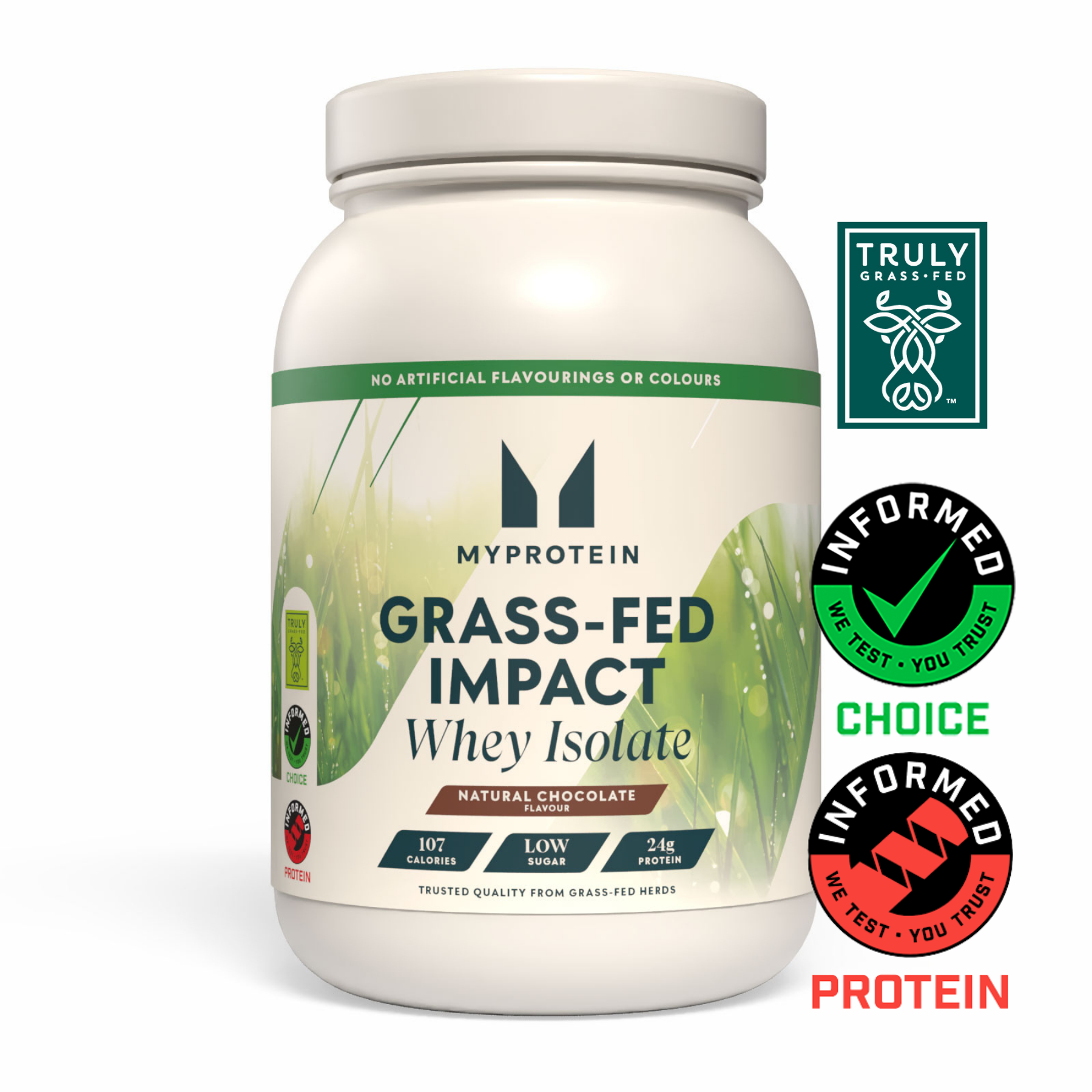 Myprotein Impact Whey Isolate, Grass Fed Natural Chocolate, 1kg Εικόνα 1