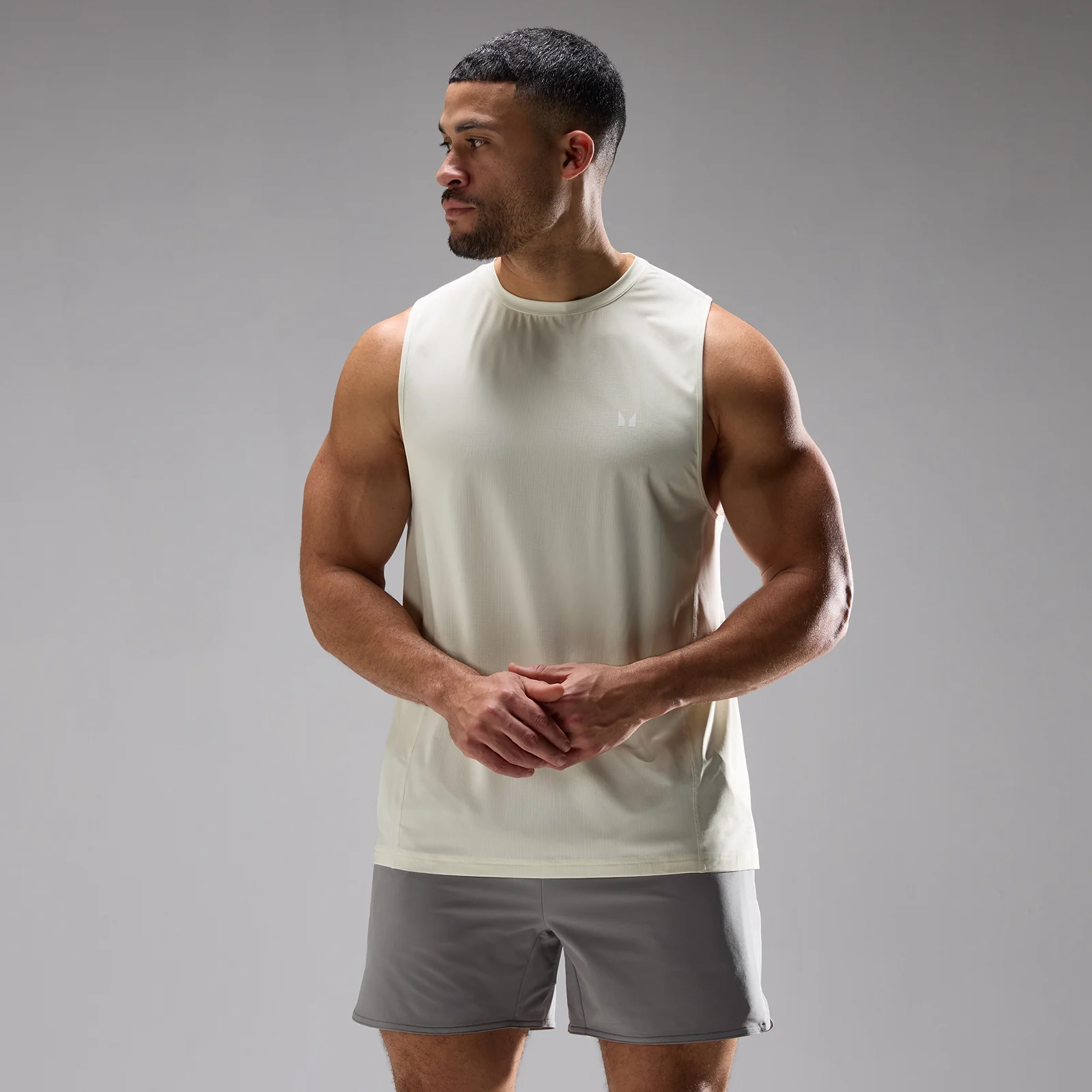 MP Ανδρικό Training Ultra Mesh Αμάνικο - Platinum - L Εικόνα 1