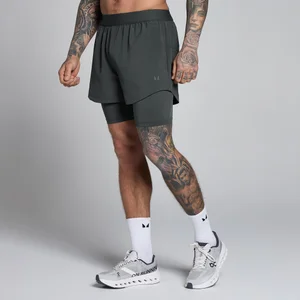 MP Ανδρικό Hybrid 5" 2-σε-1 Σορτς - Πλυμένο Μαύρο - Size M