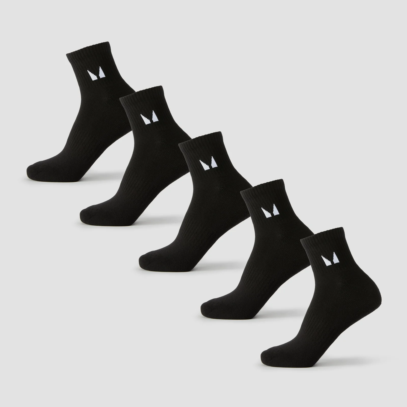 MP Unisex Κάλτσες Αστραγάλου (Πακέτο 5 τεμαχίων) - Μαύρο - UK 9-11 Εικόνα 1