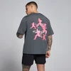 MP Men's Velocity Graphic Cotton Modal T-Shirt - Dark Grey / Pink