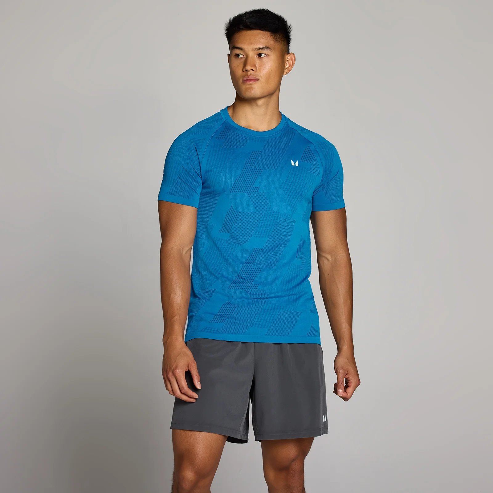 MP Ανδρικό Tempo Pillar Graphic Seamless T-Shirt - Μπλε - XS Εικόνα 1