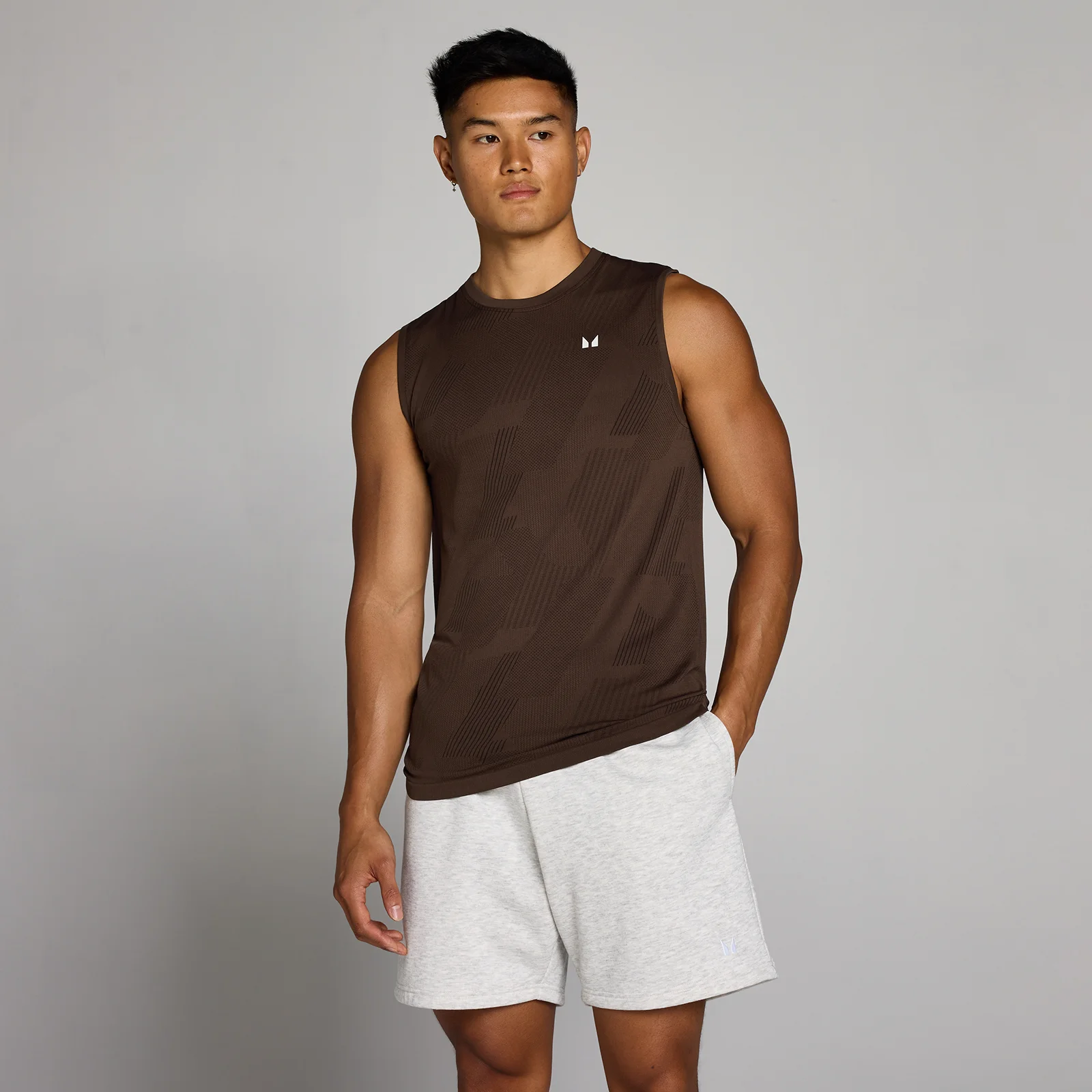MP Men's Tempo Pillar Graphic Seamless Tank - Κακάο - XS Εικόνα 1
