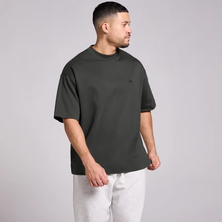 MP Ανδρικό Oversized T-Shirt από Βαμβάκι - Πλυμένο Μαύρο