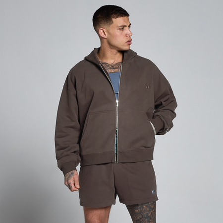 MP Ανδρικό Φούτερ Lift Oversized Loopback 2 Way Zip - Σοκολάτα