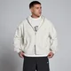 MP Ανδρικό Φούτερ Lift Oversized Loopback 2 Way Zip - Κρεμ Γκρι Μελανζέ