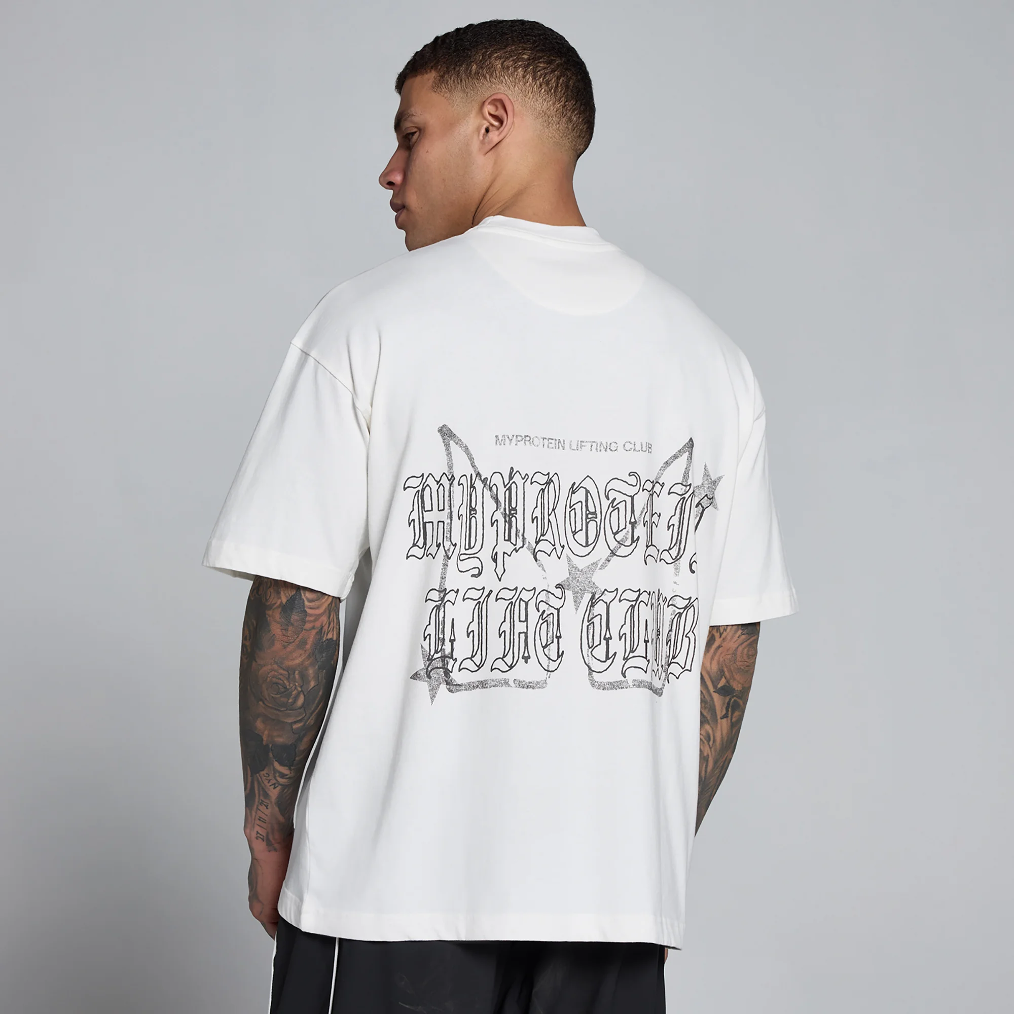 MP Men's Lift Graphic Washed Oversized Cotton T-Shirt - Vintage λευκό - L Εικόνα 1
