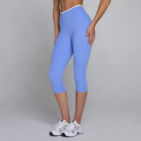 MP Women's Tempo Contrast Capri - Cornflower Blue