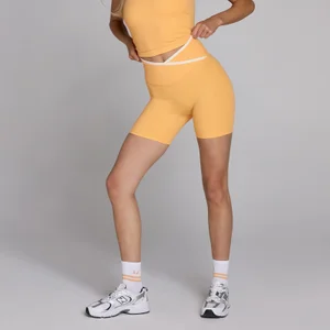 MP Women's Tempo Contrast Shorts - Peach - Size XS