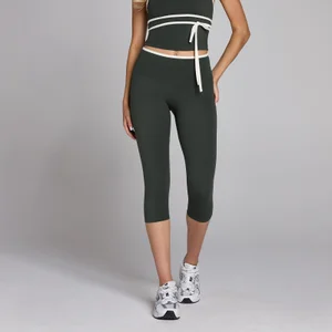 MP Women's Tempo Contrast Capri - Washed Black - Size XS