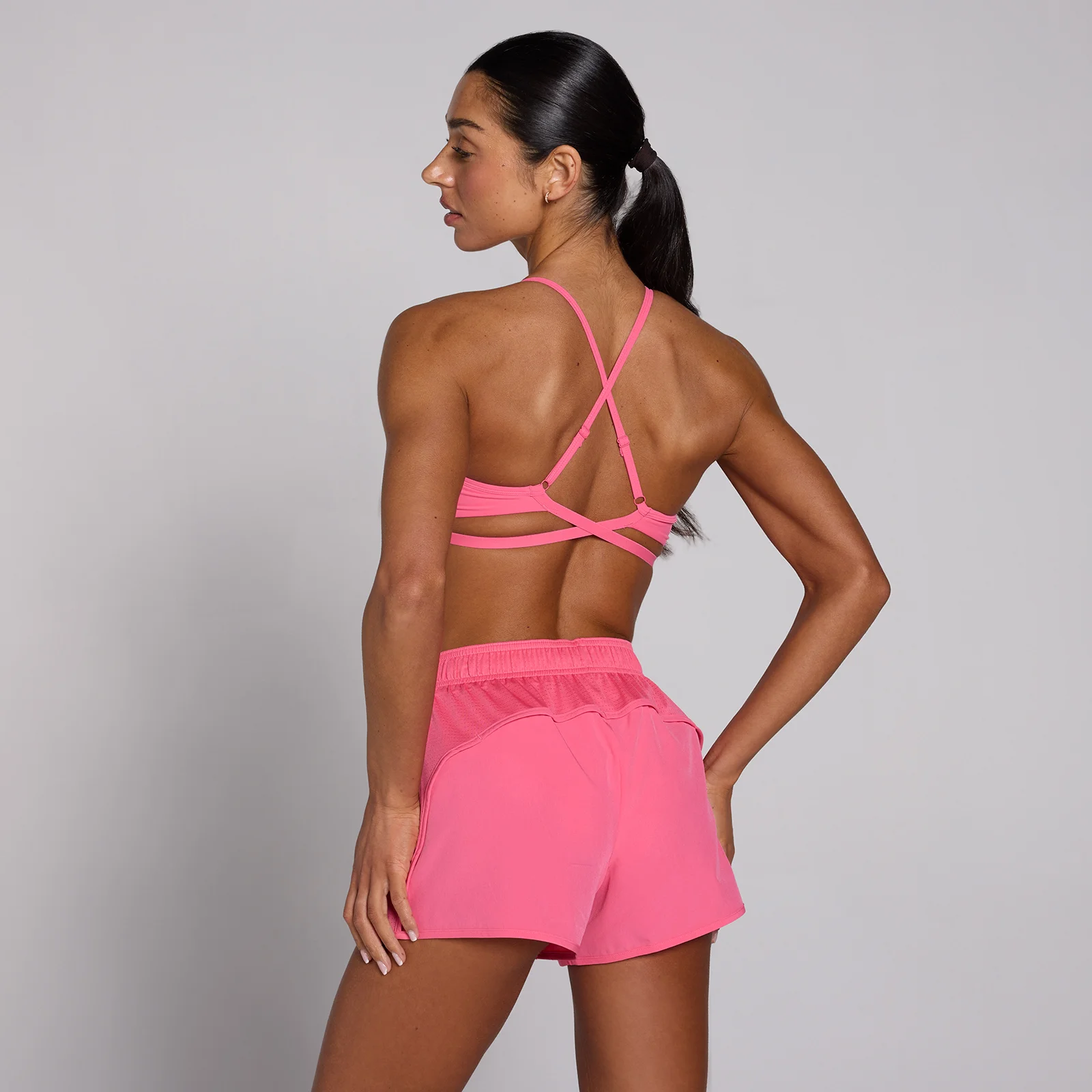 MP Women's Tempo Adjustable Strappy Back Sports Bra - Έντονο ροζ - S Εικόνα 1