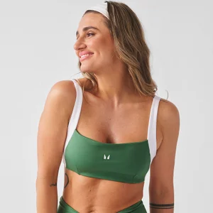 MP Women's X Tatiana Contrast Twist Back Sports Bra - Palm Green - Size XS