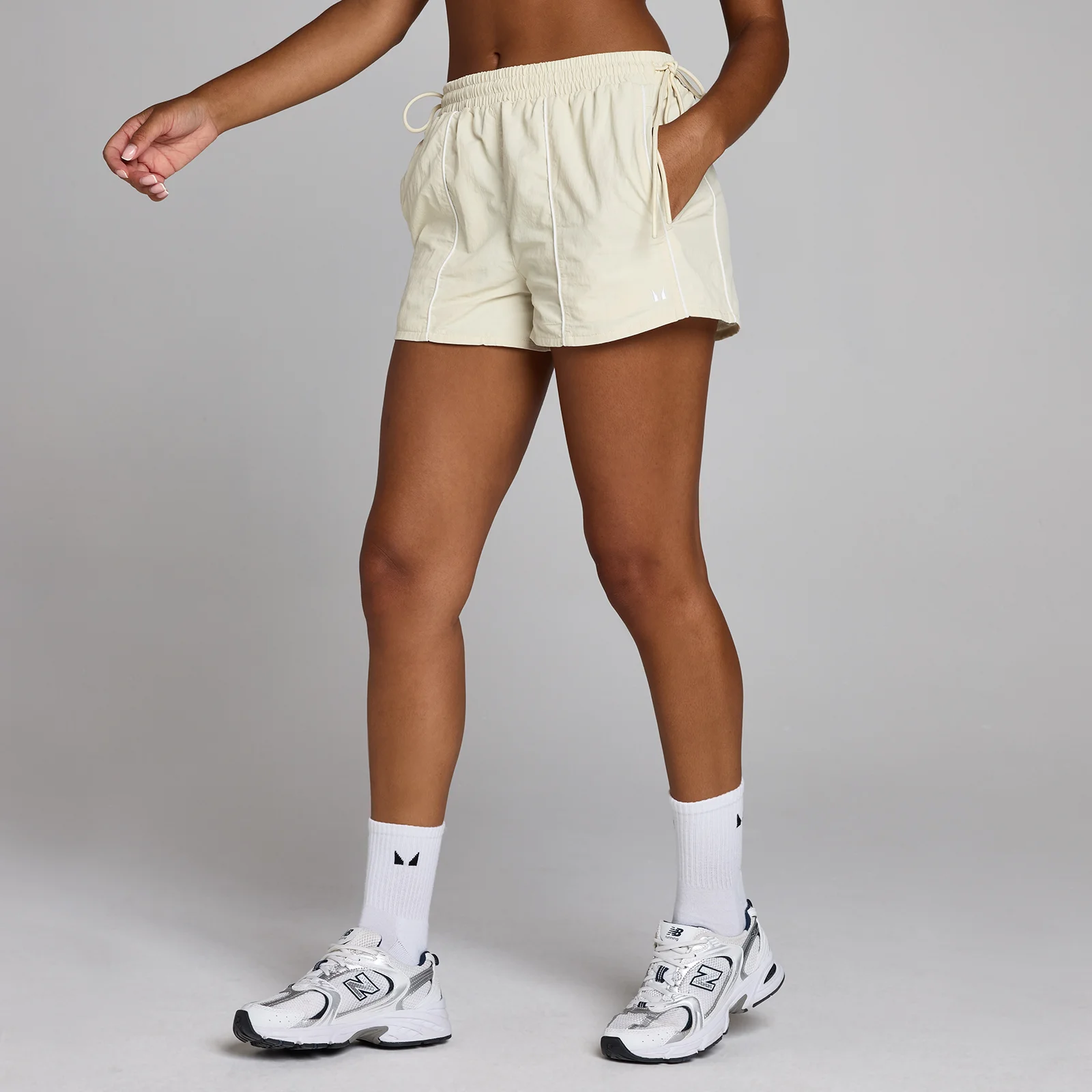 Σορτς MP Women's Tempo Contrast Tie Woven - Desert Dust - S Εικόνα 1