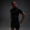 MP Ανδρικό Hero Muscle Fit Seamless T-Shirt - Washed Black/Alpha Green