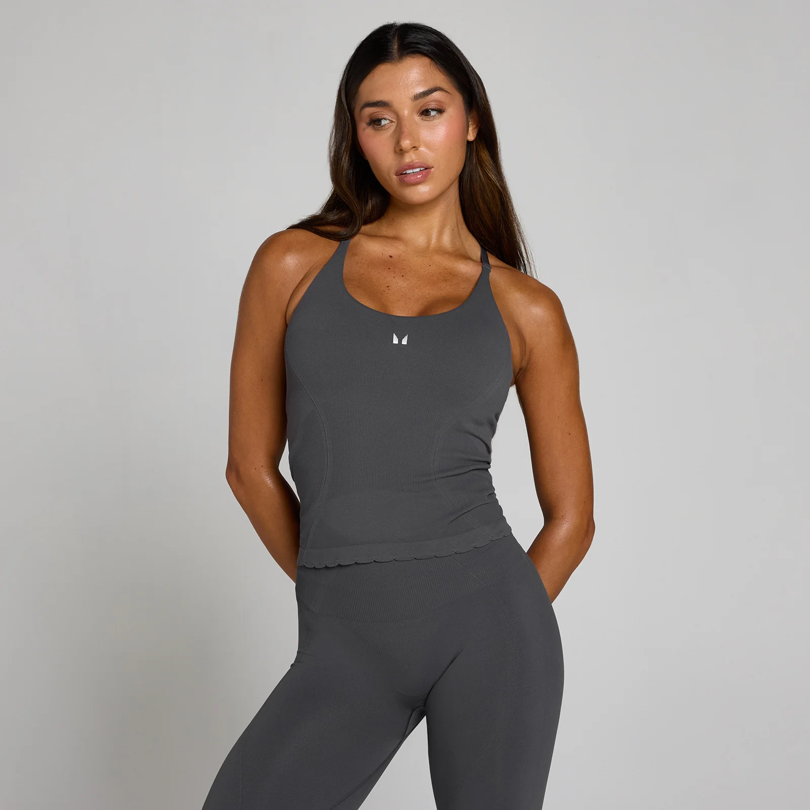 Γυναικείο Αμάνικο MP Women's Tempo Ultra Seamless Longline - Γκρι - XS Εικόνα 1