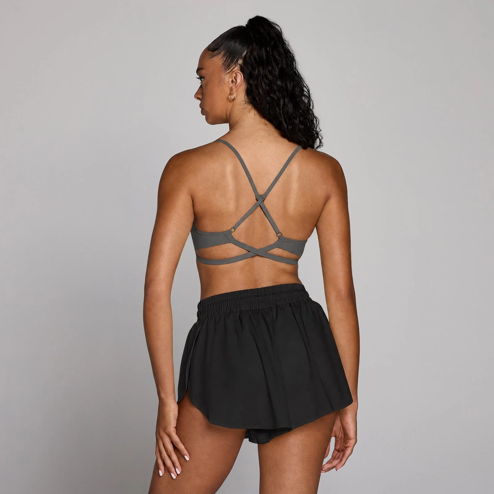MP Women's Tempo Adjustable Strappy Back Sports Bra - Γκρι Σκούρο - XS Εικόνα 1