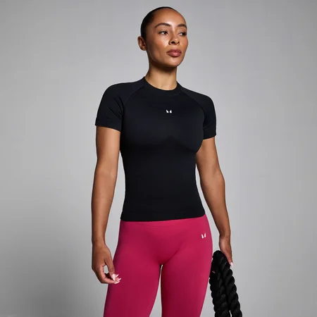 Γυναικείο Μπλουζάκι MP Women's Lift Seamless Body Fit - Μαύρο