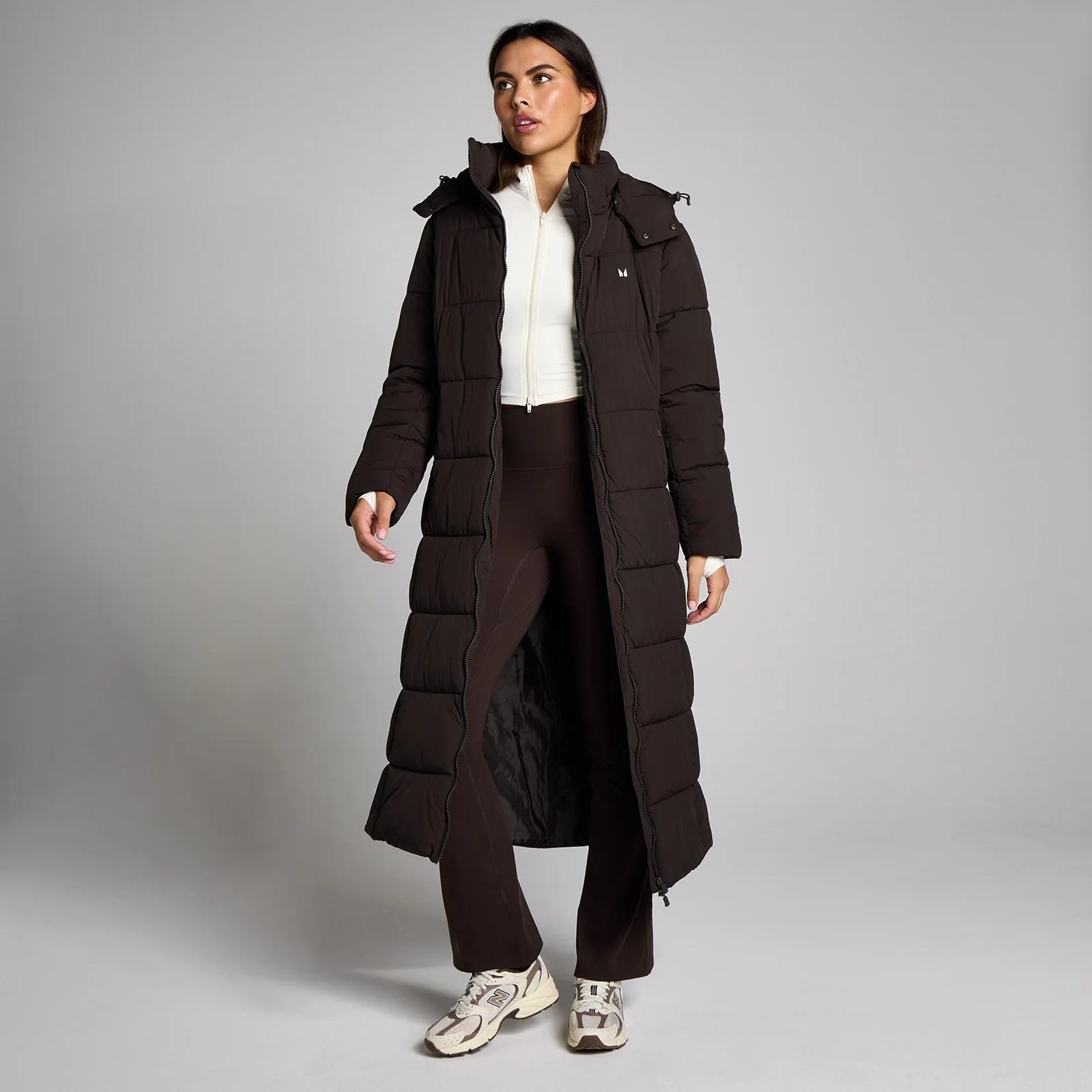 Γυναικείο Μακρύ Μπουφάν MP Women's Maxi Padded Puffer - Κακάο - XS Εικόνα 1